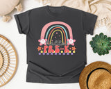 Hello Pre-K Rainbow graphic tee in Pepper