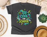 Too Cool For School Graffiti graphic tee in Pepper