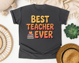 Best Teacher Ever Orange graphic tee in Pepper