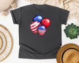 Patriotic Balloons graphic tee in Pepper