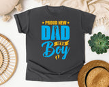 Proud New Dad It's A Boy graphic tee in Pepper