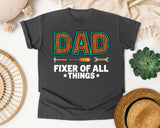 Dad Fixer Of All Things Brown graphic tee in Pepper