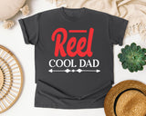 Reel Cool Dad White 2 graphic tee in Pepper