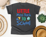 Little Miss Back To School Star graphic tee in Pepper