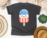 Patriotic Popsicle White graphic tee in Pepper