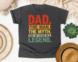 Dad The Man The Myth The Legend Red 2 graphic tee in Pepper