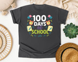 100 Days Of School Clocks graphic tee in Pepper