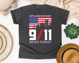 Never Forget Anniversary graphic tee in Pepper