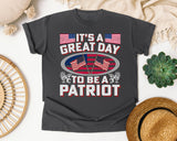 It's A Great Day To Be A Patriot graphic tee in Pepper