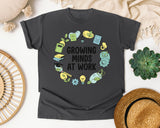 Growing Minds At Work graphic tee in Pepper