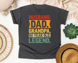 Husband Dad Grandpa Legend graphic tee in Pepper