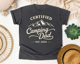 Certified Camping Dad Grey 2 graphic tee in Pepper