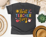 Best Teacher Ever Grey graphic tee in Pepper