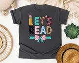 Lets Read graphic tee in Pepper