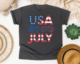 USA 4th Of July Grey 2 graphic tee in Pepper