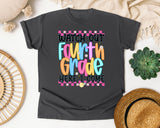 Watch Out Fourth Grade Here I Come graphic tee in Pepper