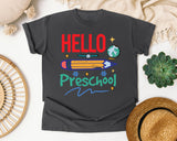 Hello Preschool Pencil graphic tee in Pepper