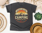 Father And Son Camping Buddies For Life graphic tee in Pepper