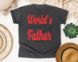 World's Greatest Father Red 2 graphic tee in Pepper