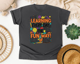 Learning Every Day The Fun Way graphic tee in Pepper