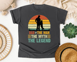 Dad The Man The Myth The Legend Black graphic tee in Pepper