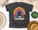 Bruh We Out Teachers Rainbow graphic tee in Pepper