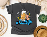Dad Life Grey graphic tee in Pepper