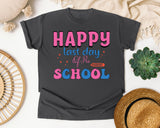 Happy Last Day Of Preschool Sparkle graphic tee in Pepper