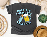 Our First Father's Day Together Grey 2 graphic tee in Pepper