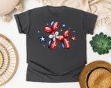 Patriotic Balloon Dog graphic tee in Pepper