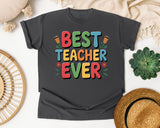 Best Teacher Ever Grey 3 graphic tee in Pepper