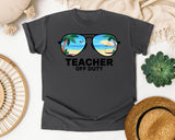 Teacher Off Duty Sunglasses graphic tee in Pepper