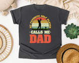 My Favorite Golf Player Calls Me Dad graphic tee in Pepper