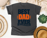 Best Dad Ever Facts Not Opinions Blue graphic tee in Pepper