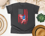 Eagle American Flag Red graphic tee in Pepper