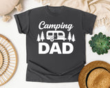 Camping Dad White 2 graphic tee in Pepper