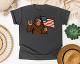 Bigfoot American Flag graphic tee in Pepper