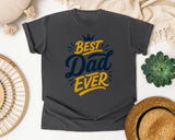 Best Dad Ever Gold graphic tee in Pepper