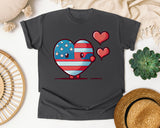 Patriotic Heart Character graphic tee in Pepper