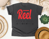 Reel Cool Dad White 3 graphic tee in Pepper