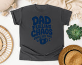 Dad Fueling Chaos Since Day One Navy graphic tee in Pepper