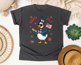 Happy 4th Of July Grey 2 graphic tee in Pepper