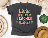 Livin That Teacher Life Floral graphic tee in Pepper