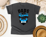 Dads With Beards Are Better White 4 graphic tee in Pepper