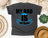 My Dad Is My Hero White 2 graphic tee in Pepper