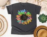 Patriotic Sunflower graphic tee in Pepper
