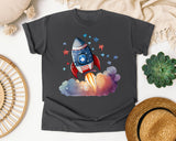 Rocket Launch With Stars graphic tee in Pepper