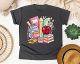 School Supplies Backpack Apple graphic tee in Pepper