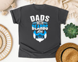 Dads With Beards Are Better White 3 graphic tee in Pepper