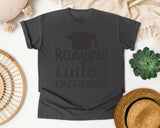 Roaring Into Kindergarten White graphic tee in Pepper